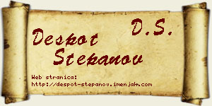 Despot Stepanov vizit kartica